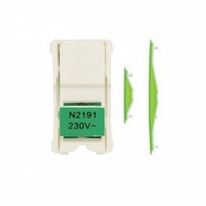 Вимикач 1-полюсний с LED підсвічуванням ABB Zenit зелений (N2191 VD)