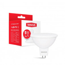 Світлодіодна лампа MAXUS MR16 5W 4100 К 220V GU5.3 (1-LED-712)
