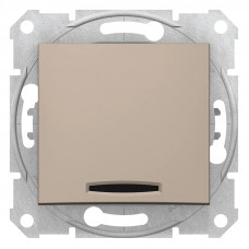 1-клавишный переключатель с подсветкой Schneider Electric Sedna Титан (SDN1500168)