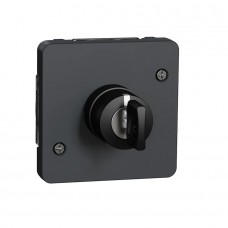 Механізм вимикача з ключем на 3 положення Schneider Electric Mureva Styl IP55 чорний (MUR35061)