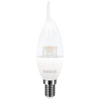 Світлодіодна лампа MAXUS C37 CL-T 4W яскраве світло 4100K 220V E14 (1-LED-5316)