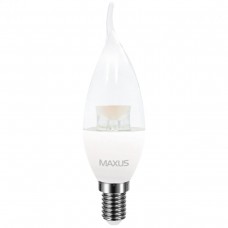 Светодиодная лампа MAXUS C37 CL-T 4W яркий свет 4100K 220V E14 (1-LED-5316)