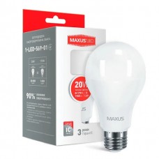 Світлодіодна лампа MAXUS A80 20W 3000 К 220V E27 (1-LED-569-01)