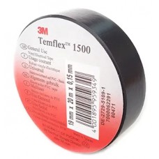 Ізоляційна стрічка Темфлекс 1500 15ммх10м чорна (3M-1500B-15x10)