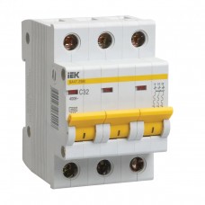 Автоматичний вимикач IEK ВА47-29M 3p 10А тип C 4,5кА (MVA21-3-010-C)