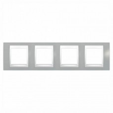 Четырехпостовая рамка горизонтальная Schneider Unica Серый (MGU6.008.865)