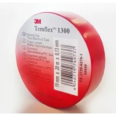 Ізоляційна стрічка Темфлекс 1500 19ммх20м червона (3M-1500R-19x20)