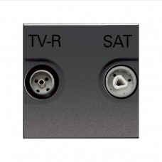 Розетка TV-R-SAT одинарна АВВ Zenit Антрацит (N2251. 3 AN)