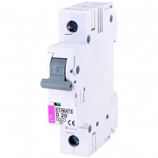 Автоматичний вимикач ETI ETIMAT 6 1p 20А тип D 6кА (2161517)