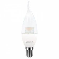 Світлодіодна лампа MAXUS C37 CL-T 4W тепле світло 3000K 220V E14 (1-LED-5315)
