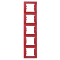 Пятипостовая рамка вертикальная Schneider Sedna Красный (SDN5801541)