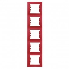Пятипостовая рамка вертикальная Schneider Sedna Красный (SDN5801541)