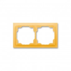 Двупостовая рамка ABB Neo Белый/Оранжевый (3901M-A00120 43)