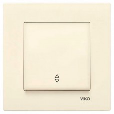 1-клавішний прохідний вимикач VIKO Karre Кремовий (90960104)