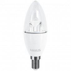 Светодиодная лампа MAXUS C37 6W теплый свет 3000K 220V E14 (1-LED-531)