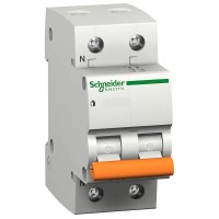 Автоматический выключатель Schneider Electric ВА63 1p+N C 16А 4.5kA Домовой (11213)