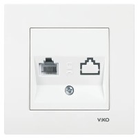 Розетка компьютерная VIKO Karre RJ45 5e UTP Белая (90960032)