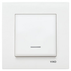 1-клавішний вимикач з підсвічуванням VIKO Karre Білий (90960019)