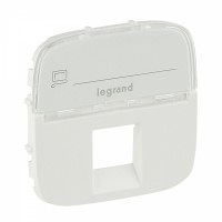 Лицевая панель RJ11/RJ45 LEGRAND Valena Allure с текстом Белый (755475)