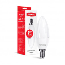 Світлодіодна лампа MAXUS C37 5W тепле світло 3000K 220V E14 (1-LED-731)