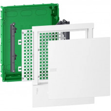 Мультимедійний щит вбудований Schneider Electric Mini Pragma 2 ряди Білі дверцята (MIP212FU)