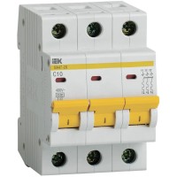 Автоматичний вимикач IEK ВА47-29 3p 10А тип C 4,5кА (MVA20-3-010-C)