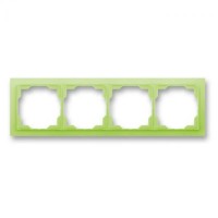 Чотирьохпостова рамка ABB Neo Білий/зелений (3901M-A00140 42)