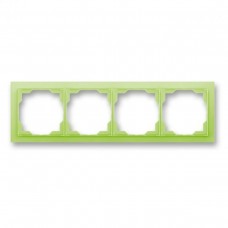 Четырехпостовая рамка ABB Neo Белый/Зеленый (3901M-A00140 42)