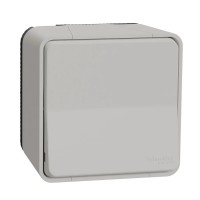 Накладний 1-клавішний перемикач Schneider Electric Mureva Styl IP55 білий (MUR39021)