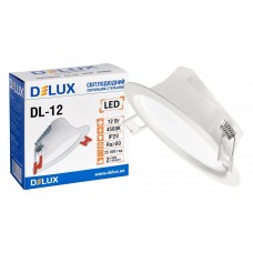Світлодіодний вбудований світильник Delux DL-12 4500К 12Вт 960Лм D140мм (90018630)