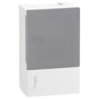 Щит распределительный навесной Schneider Electric Mini Pragma на 4 модуля Дымчатая дверь (MIP12104T)