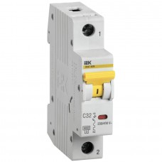 Автоматический выключатель IEK ВА47-60 1p 32А тип C 6кА (MVA41-1-032-C)