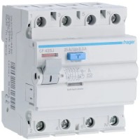 Дифференциальное реле (УЗО) Hager 4p 25А 300мА тип A (CF425J)