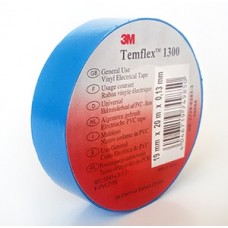 Ізоляційна стрічка Темфлекс 1500 19ммx20м синя (3M-1500BL-19x20)